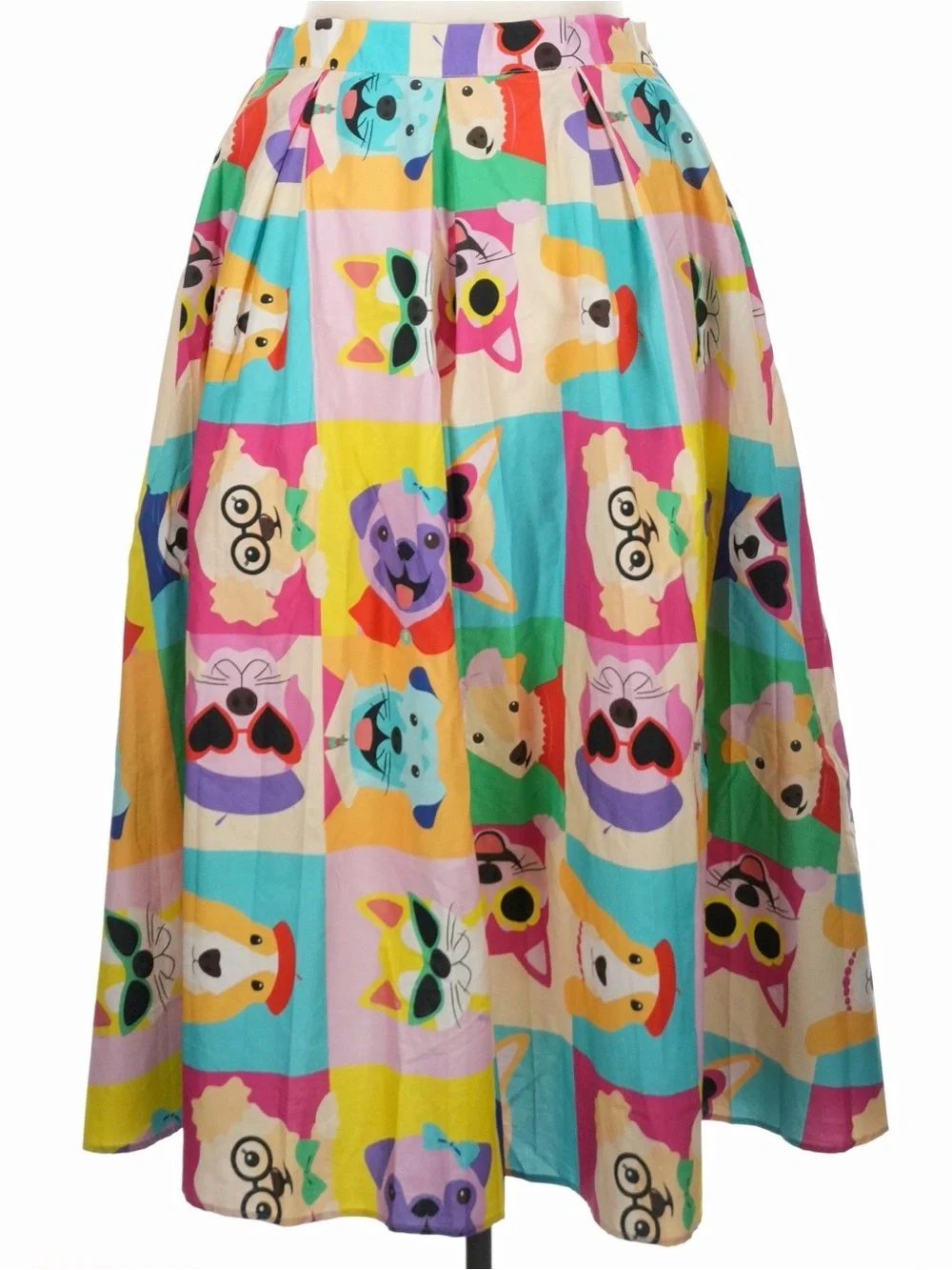 JULYLIEBE Pop Art Dog Skirt Size Inclusive Slow Fashion Skirt Size XL VGUC